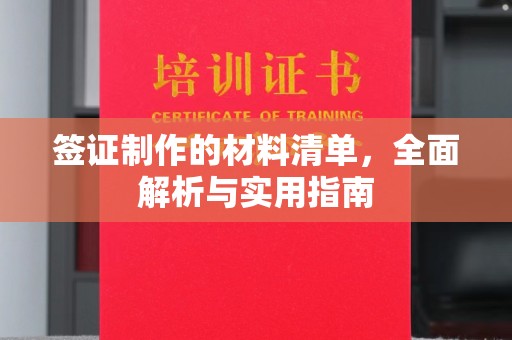 龙华签证制作的材料清单，全面解析与实用指南